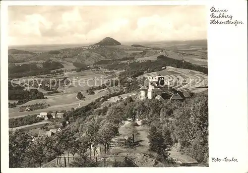 Hohenstaufen Ruine Rechberg Fliegeraufnahme Kat. Goeppingen