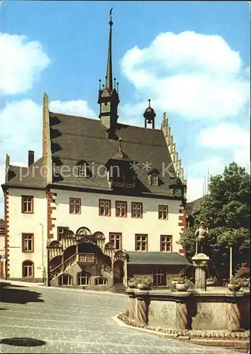 Poessneck Rathaus Brunnen Kat. Poessneck