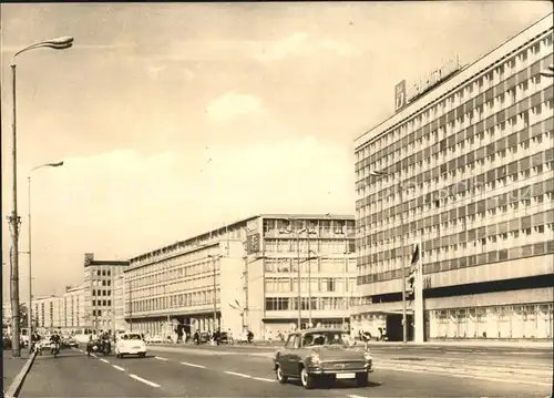 Leipzig Interhotel Deutschland und Postamt am Karl Marx Platz Kat. Leipzig