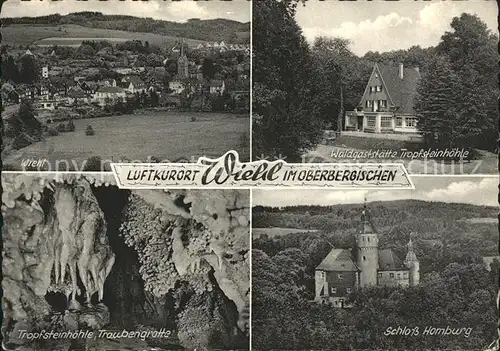 Wiehl Gummersbach Total Waldgaststaette Tropfsteinhoehle Traubengrotte Schloss Homburg Kat. Wiehl