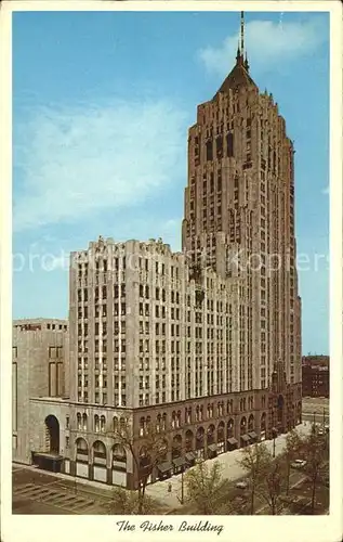 Detroit Michigan The Fisher Building Skyscraper Kat. Detroit