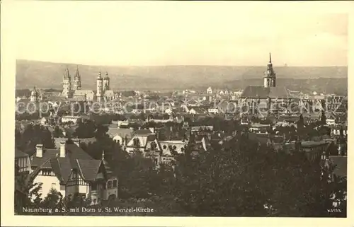 Naumburg Saale mit Dom und St Wenzel Kirche Kat. Naumburg