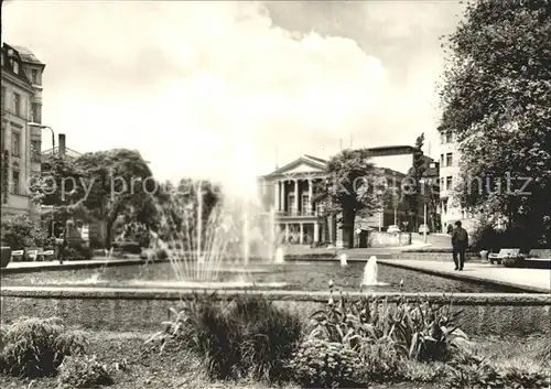 Halle Saale Theater des Friedens Springbrunnen Kat. Halle