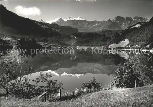 Lungern mit Wetterhorngruppe / Lungern /Bz. Obwalden