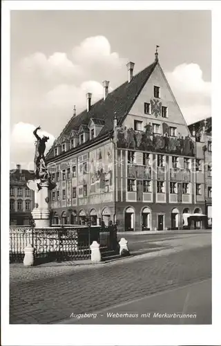 Augsburg Weberhaus Merkurbrunnen Kat. Augsburg