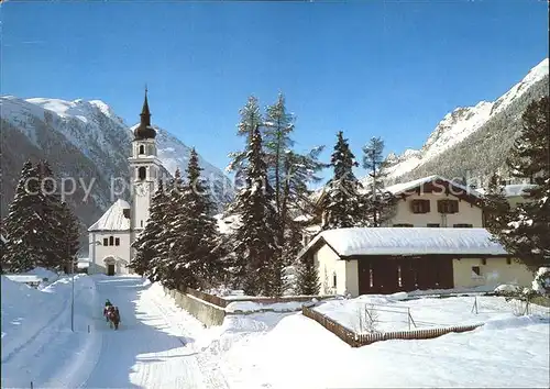 Bever Maloja Kirche Pferd Kat. Bever