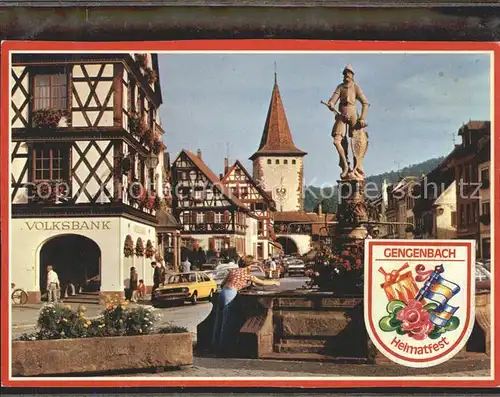 Gengenbach Heimatfest Brunnen Volksbank Kat. Gengenbach Schwarzwald