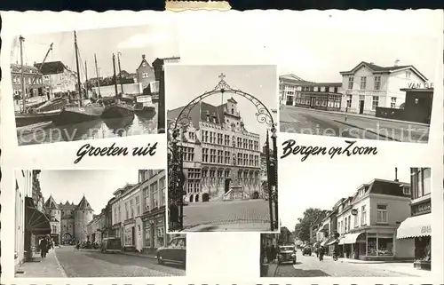 Bergen op Zoom Hafen Strassenpartie Rathaus Kat. Bergen op Zoom