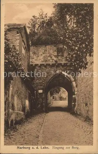 Marburg Lahn Eingang zur Burg Kat. Marburg