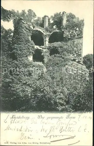 Heidelberg Neckar Der gesprengte Turm Kat. Heidelberg