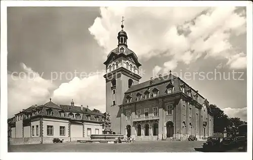 Weilburg Marktplatz Schosskirche Brunnen Kat. Weilburg Lahn