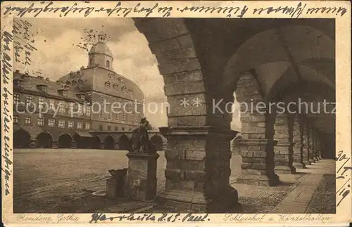 Gotha Thueringen Schlosshof und Wandelhallen Arkaden Residenz Kat. Gotha