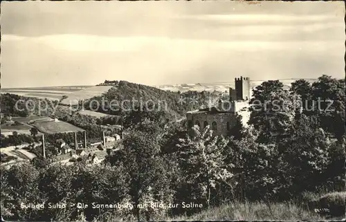 Bad Sulza Sonnenburg mit Blick zur Saline Solbad Kat. Bad Sulza