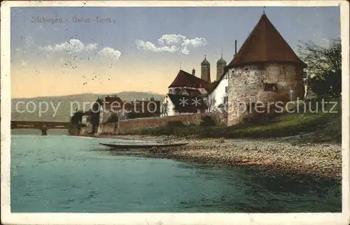 Saeckingen Bad Gallus Turm am Rhein Kat. Bad Saeckingen