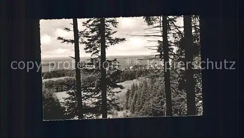 Bad Duerrheim Durchblick vom Waldrand hoechstgelegenes Solbad Europas Schwarzwald Kat. Bad Duerrheim