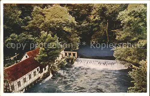 Blaubeuren Blautopf Wasserfall Kat. Blaubeuren