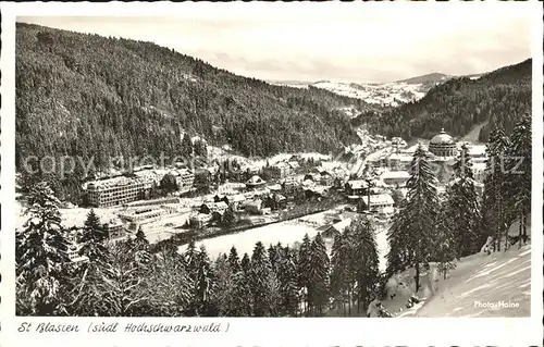 St Blasien Panorama Heilklimatischer Kurort Wintersportplatz Kat. St. Blasien