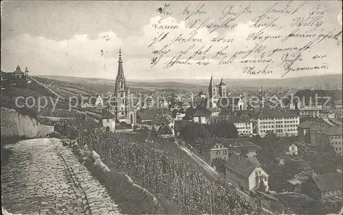 Esslingen Neckar Blick ueber die Stadt Kirche Kat. Esslingen am Neckar