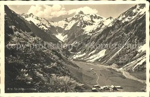 Spielmannsau Talblick Alpenpanorama Kat. Oberstdorf