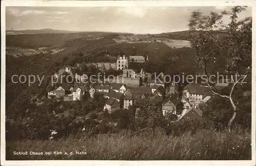 Kirn Nahe Schloss Dhaun Panorama Kat. Kirn