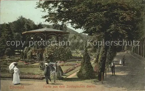 Elberfeld Wuppertal Partie aus dem Zoologischen Garten Pavillon Kat. Wuppertal