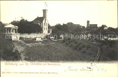 Ravensburg Wuerttemberg Veitsburg und St Christina Kat. Ravensburg