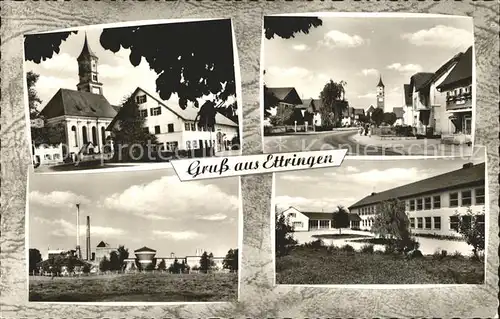 Ettringen Wertach Kirche Strassenpartie Schule Kat. Ettringen