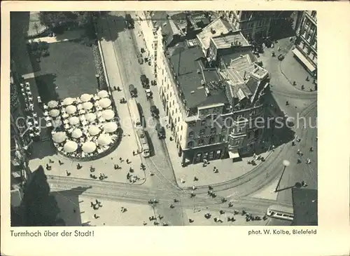 Koeln Rhein Turmhoch ueber der Stadt Blick vom Koelner Dom Kat. Koeln