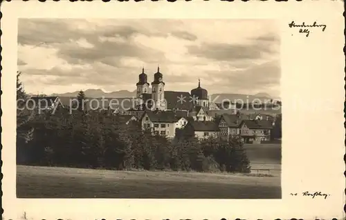 Lindenberg Allgaeu Ortsansicht mit Kirche Kat. Lindenberg i.Allgaeu