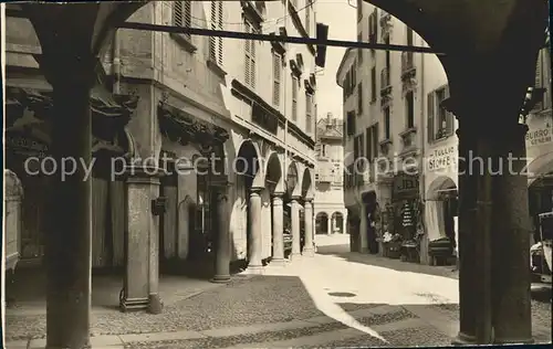 Lugano TI Gasse Arkaden Ladengeschaefte Kat. Lugano