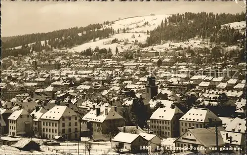 La Chaux de Fonds Vue generale en hiver Kat. La Chaux de Fonds