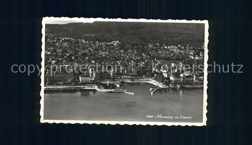 Neuchatel NE Port vu d avion Kat. Neuchatel