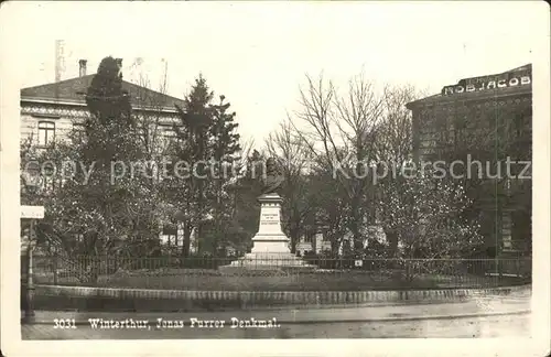 Winterthur Jonas Furrer Denkmal Bueste Kat. Winterthur