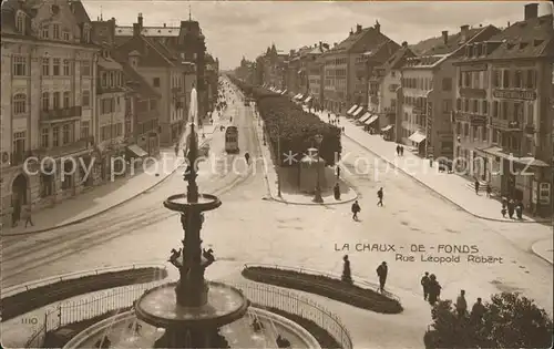 La Chaux de Fonds Fontaine Rue Leopold Robert Kat. La Chaux de Fonds