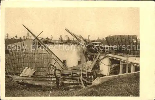 La Chaux de Fonds Cyclone Ferme detruite Catastrophe Kat. La Chaux de Fonds