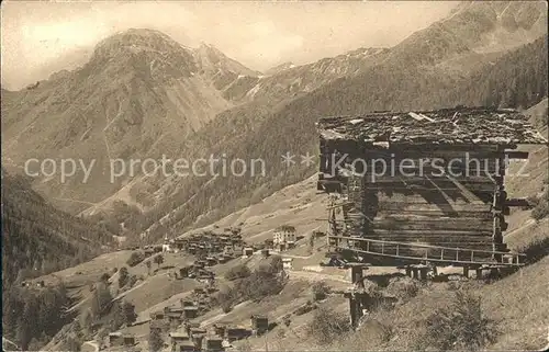 Grimentz Berghuette Alpenpanorama Kat. Grimentz