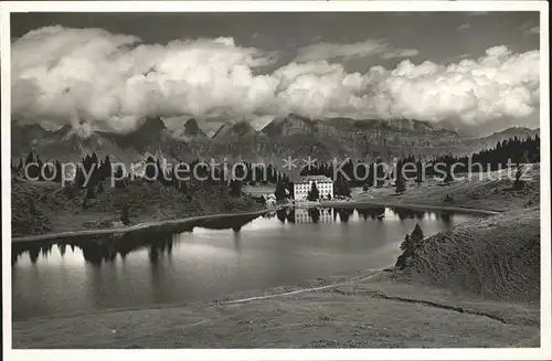 Seebenalp Kurhaus Bergsee Alpenpanorama Kat. Flumserberg Bergheim