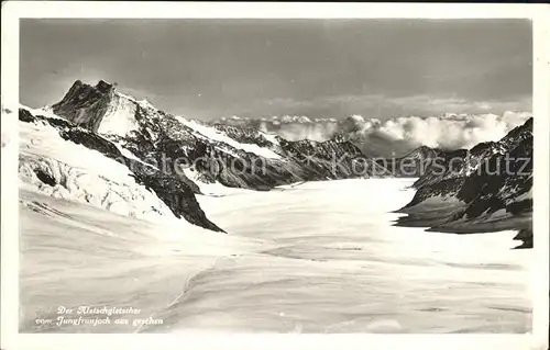 Aletschgletscher Panorama Blick vom Jungfraujoch Kat. Aletsch Grosser