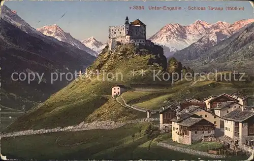 Tarasp Schloss Unterengadin Alpen Kat. Tarasp