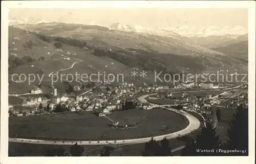 Wattwil Panorama Blick ins Tal Kat. Wattwil