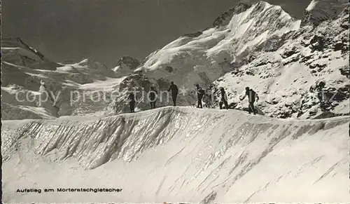 Morteratschgletscher Bergsteiger Aufstieg Kat. Morteratsch