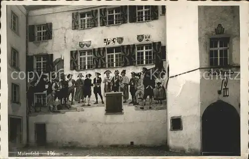 Maienfeld Ratshaus Wandbemalung Kat. Maienfeld