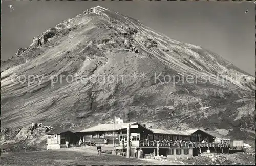 Strelapass Berghaus mit Schiahorn Kat. Strelapass