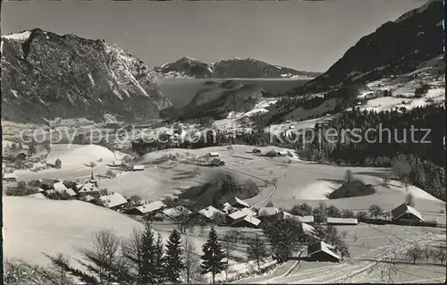 Diemtigen mit Simmenfluh und Bergfluh Kat. Diemtigen