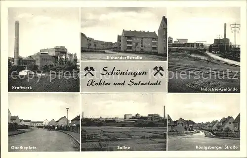 Schoeningen Kraftwerk Eichendorffstrasse Industrie-Gelaende Saline Goetheplatz / Schoeningen /Helmstedt LKR