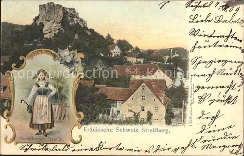 Streitberg Oberfranken Streitberger Tracht Litho / Wiesenttal /Forchheim LKR