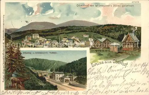 Oberhof Thueringen Brandleitetunnel Litho / Oberhof Thueringen /Schmalkalden-Meiningen LKR