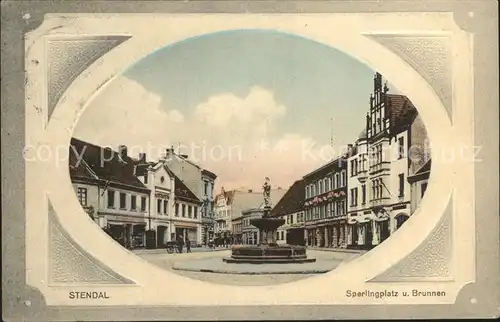 Stendal Sperlingplatz Brunnen  / Stendal /Stendal LKR