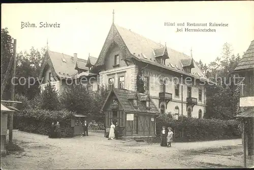 Herrnskretschen Tschechien Boehmen Hotel Restaurant Rainwiese  / Hrensko /