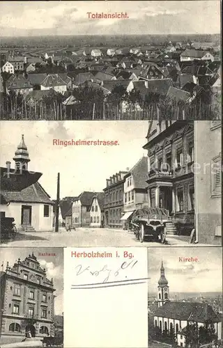 Herbolzheim Ringsheimerstrasse Rathaus Kirche / Herbolzheim /Emmendingen LKR